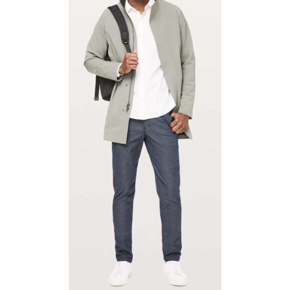 Lululemon ABC Slim Tech Canvas Pants •Men 28x32• Heathered Deep Navy Grey M5609S